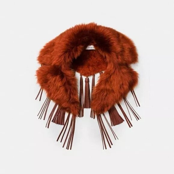 $895 COACH Runway Dream Catcher Collar in Rust (Detachable) - Picture 1 of 7